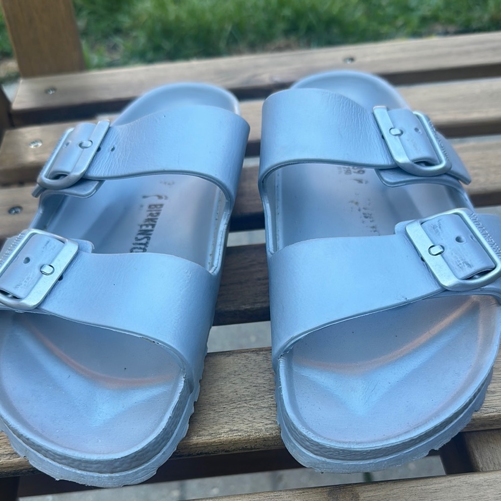 Birkenstock Sky Blue Slide Sandals